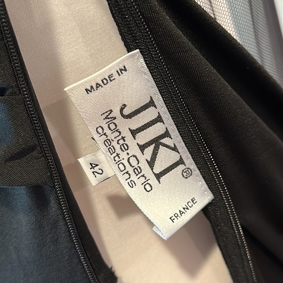 JIKI Monte Carlo Creations Made in France Black Gown w/Swarovski Crystals Sz 42 - Picture 5 of 14